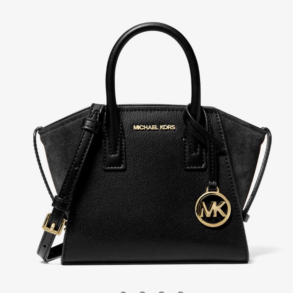 Micheal Kors Avril Extra-Small Leather and Suede Satchel